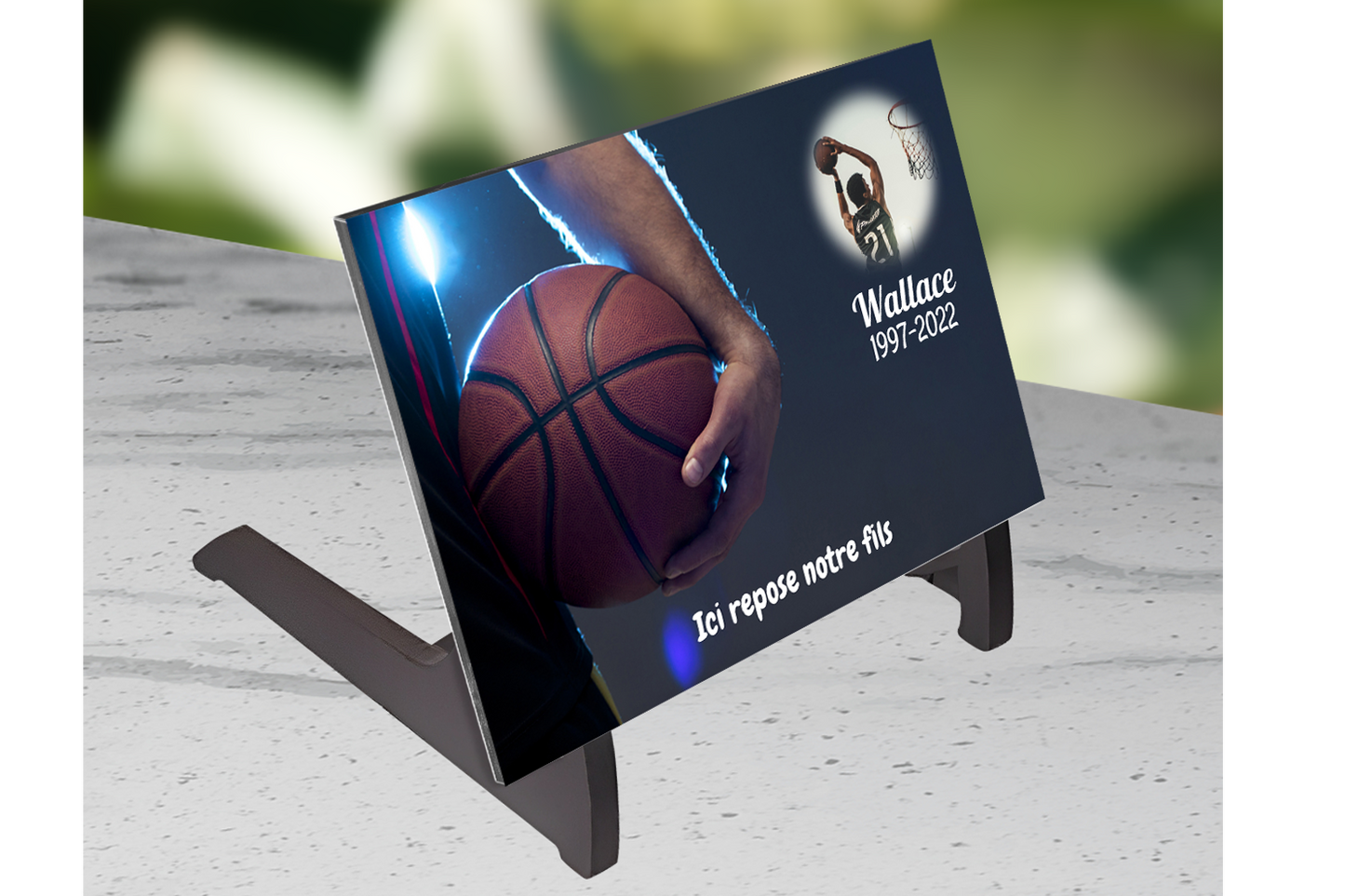 Plaque Funéraire Basket