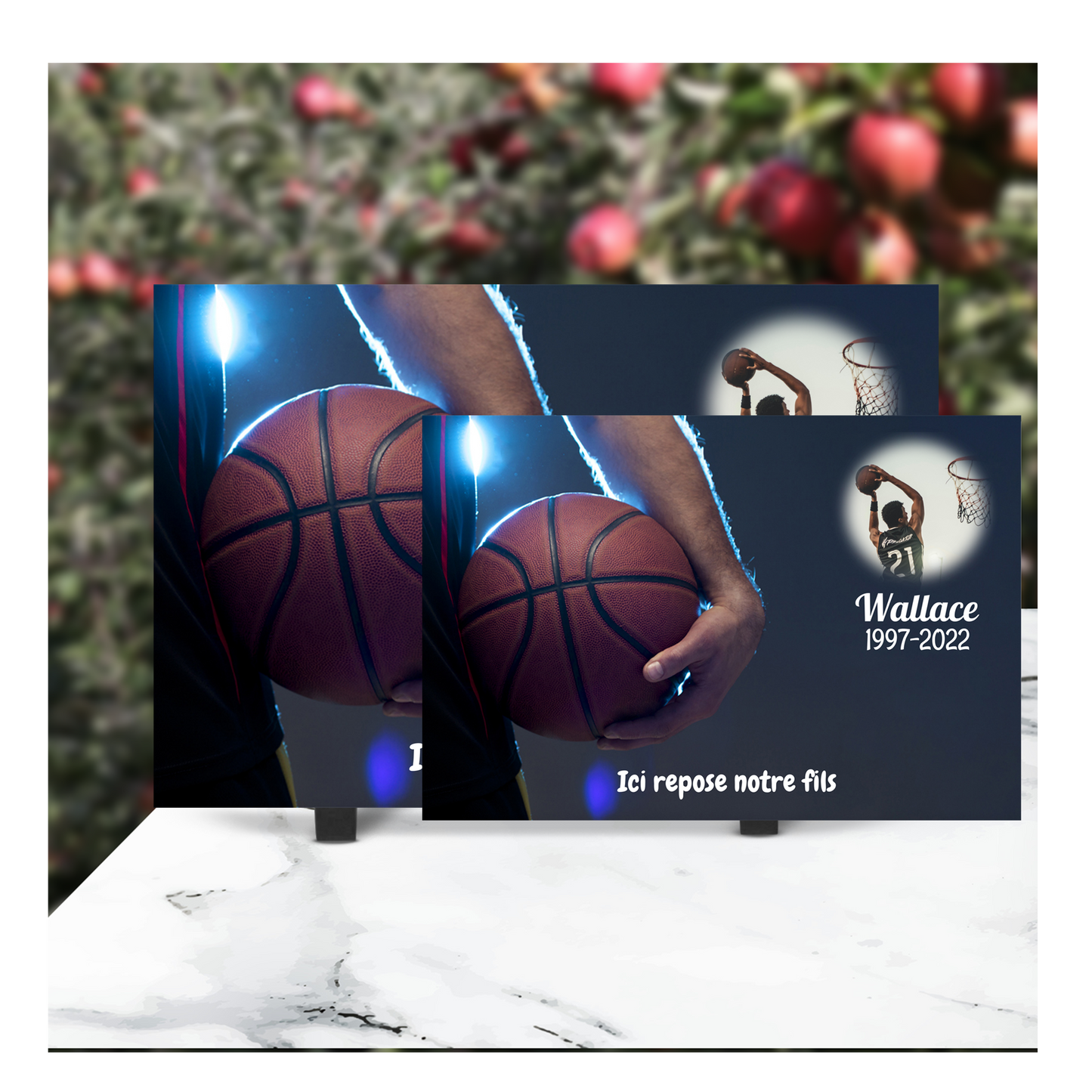 Plaque Funéraire Basket