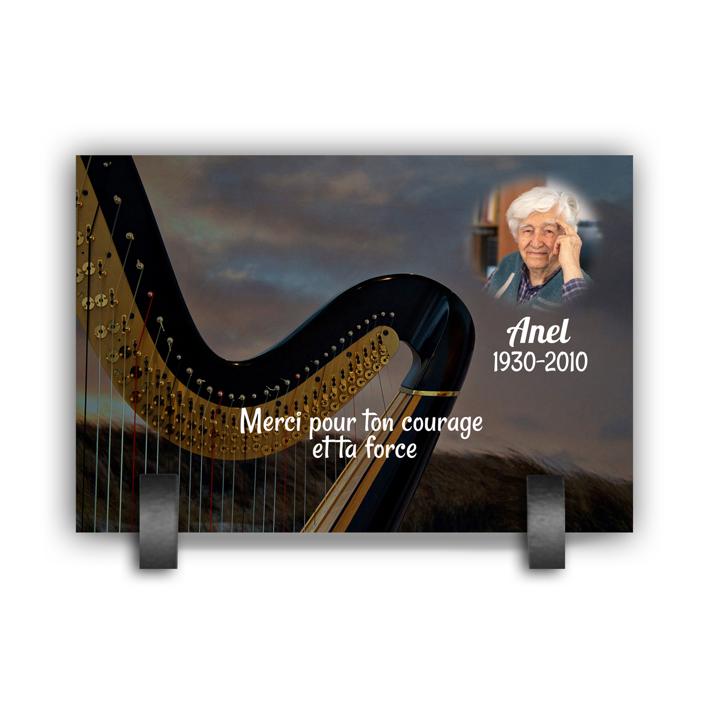 Plaque Funéraire Harpe