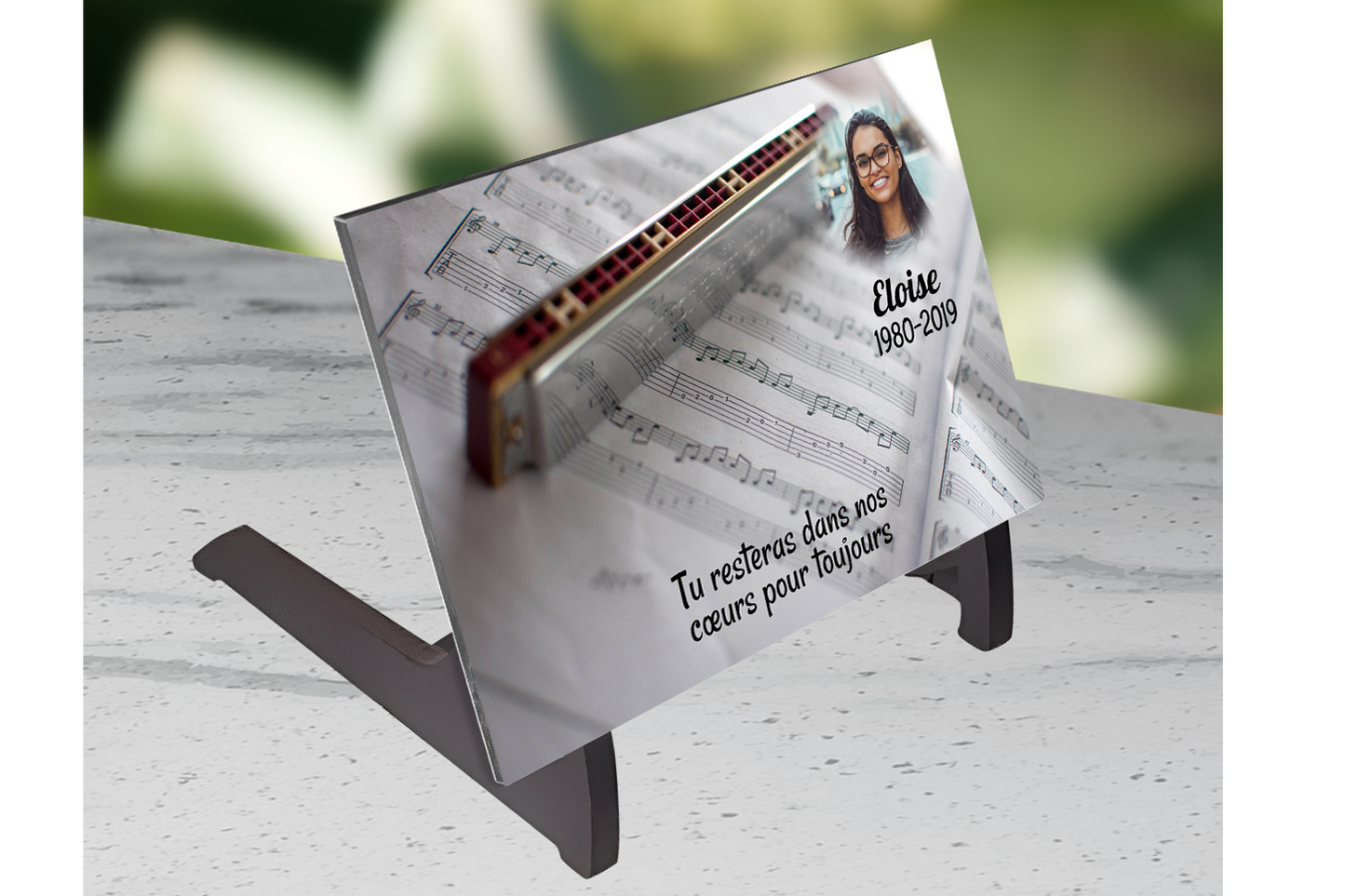 Plaque Funéraire Harmonica