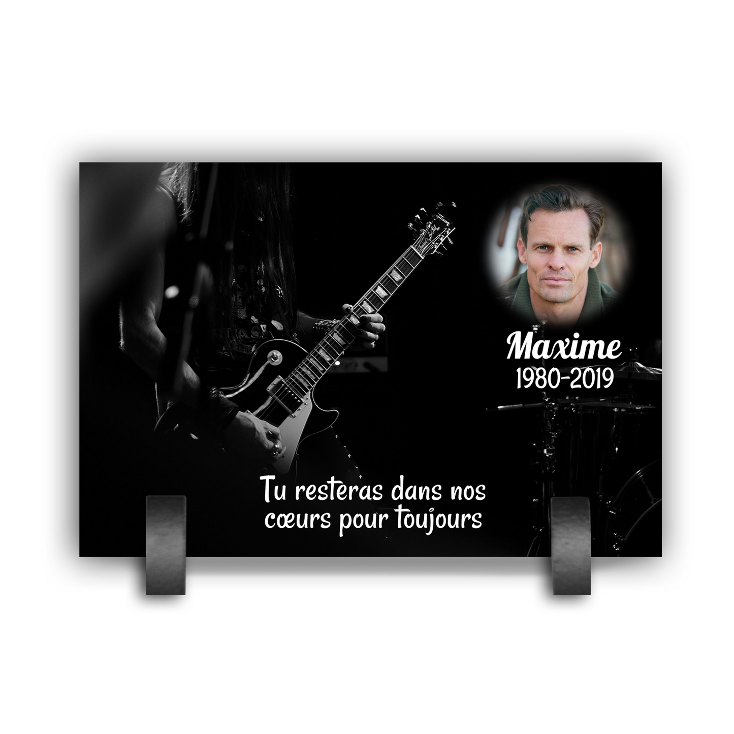 Plaque Funéraire Guitare Electrique