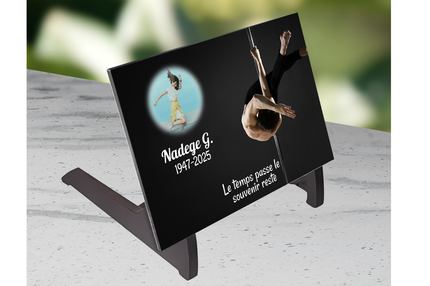 Plaque Funéraire Gymnastique