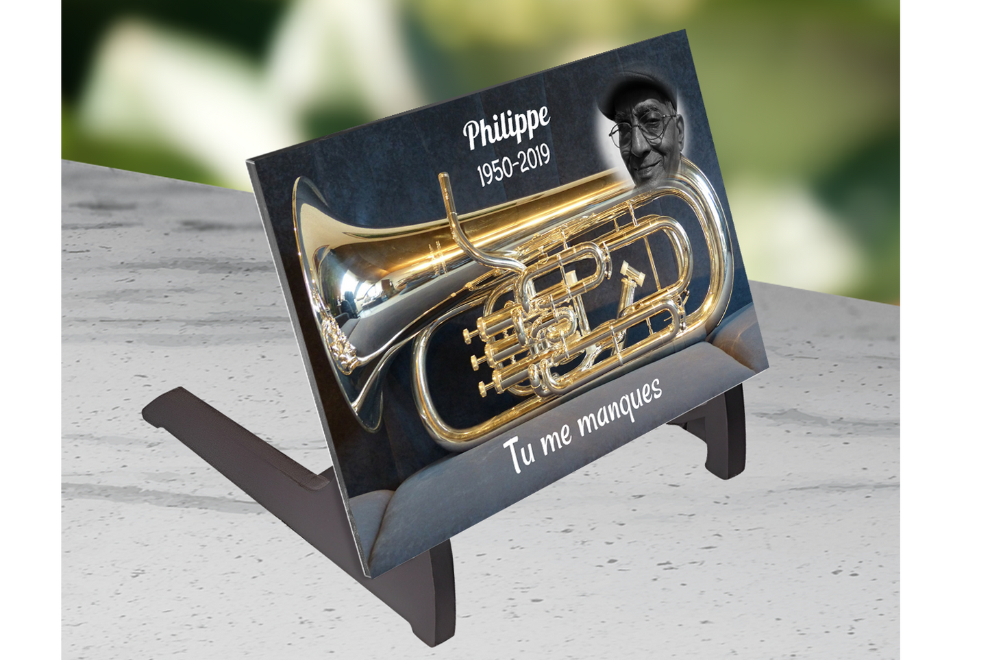Plaque Funéraire Euphonium