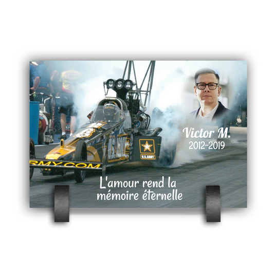 Plaque Funéraire Dragster