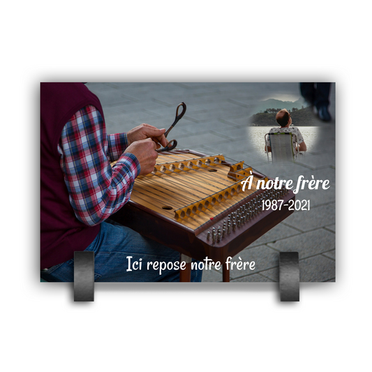 Plaque Funéraire Cithare