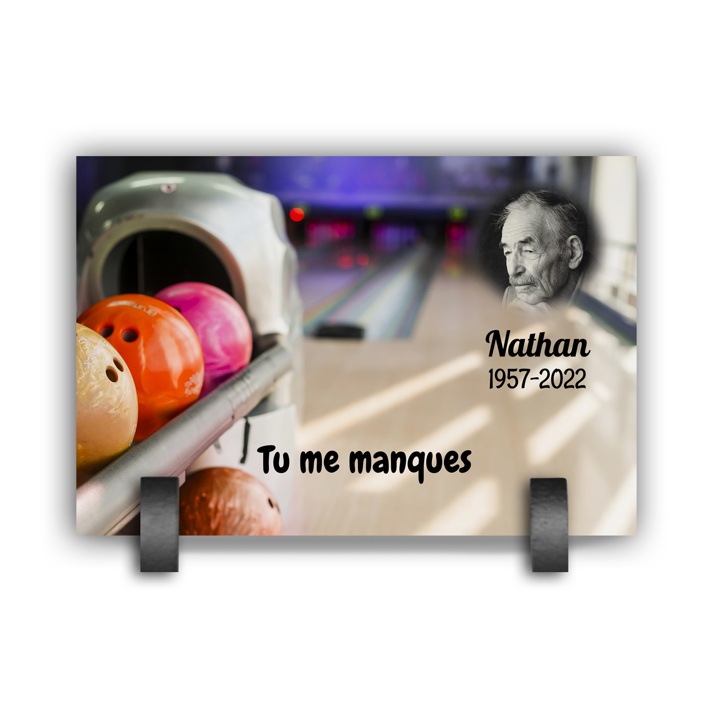 Plaque Funéraire Bowling