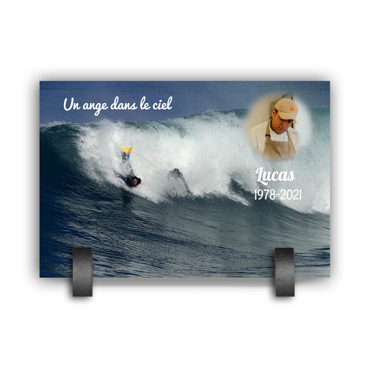 Plaque Funéraire Bodyboarding