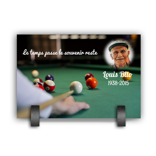 Plaque Funéraire Billard