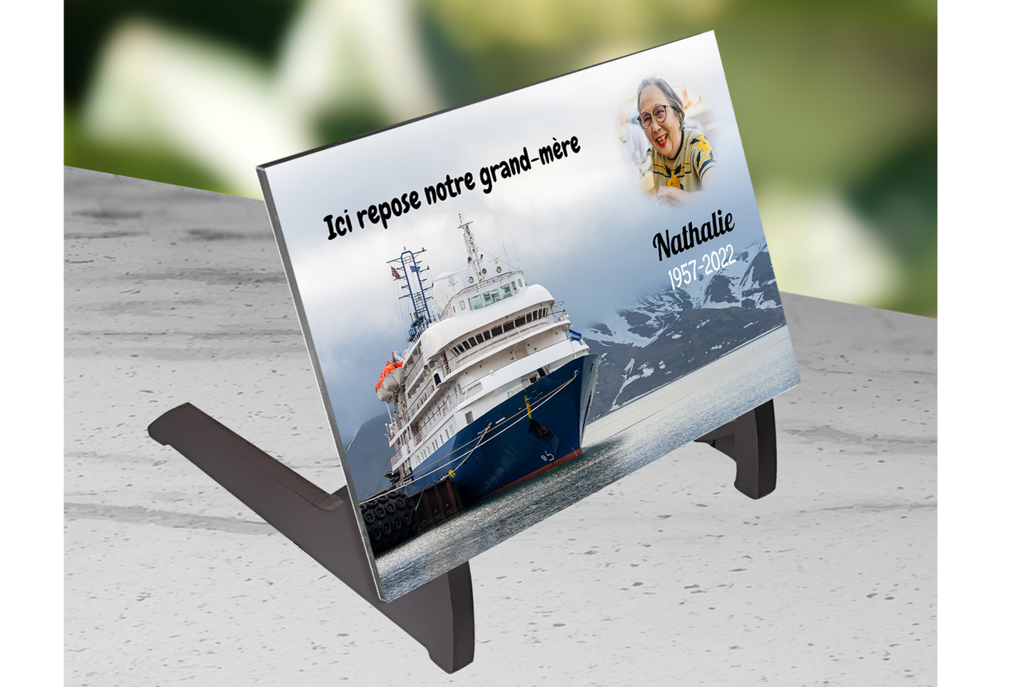 Plaque Funéraire Bateau