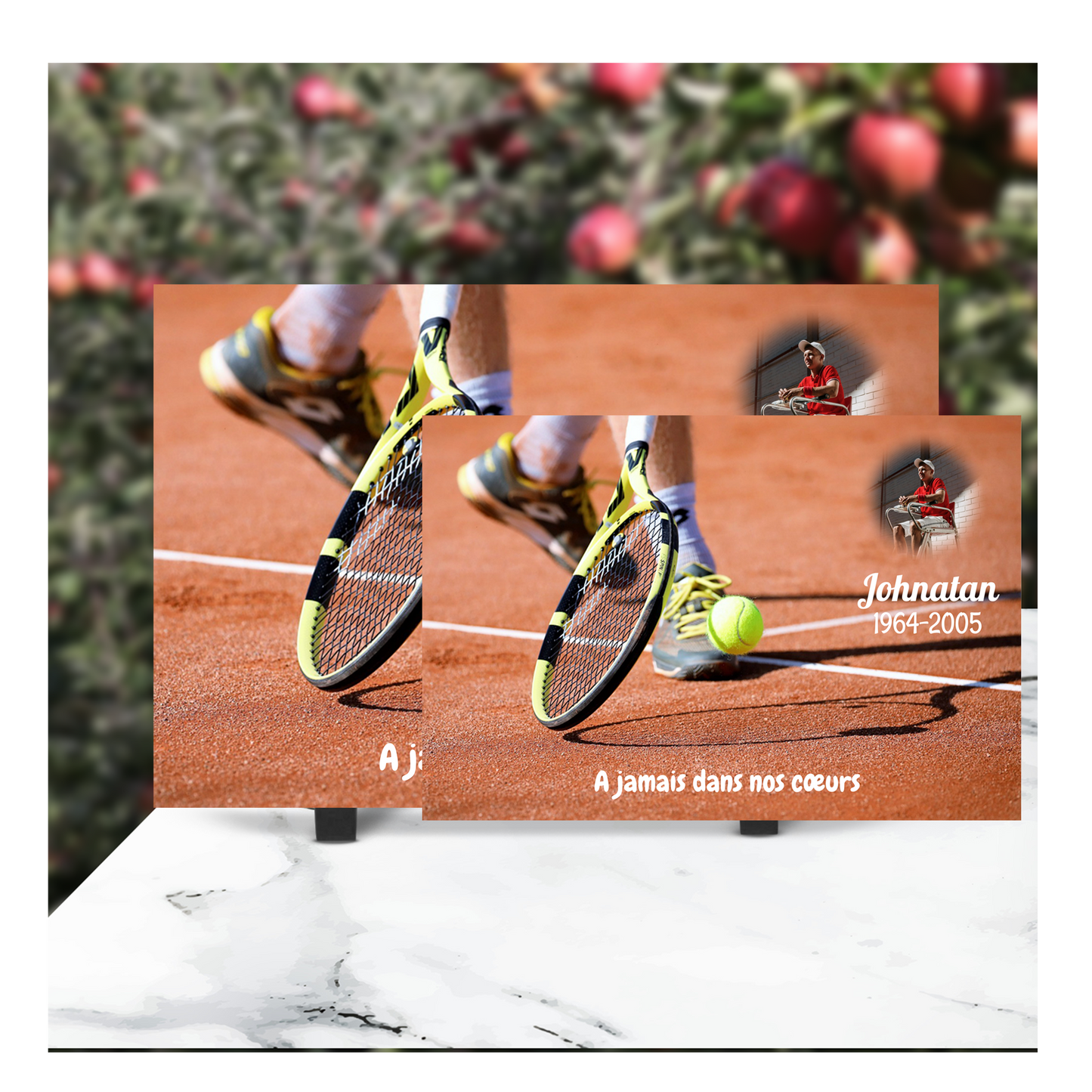 Plaque Funéraire Tennis