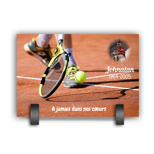 Plaque Funéraire Tennis