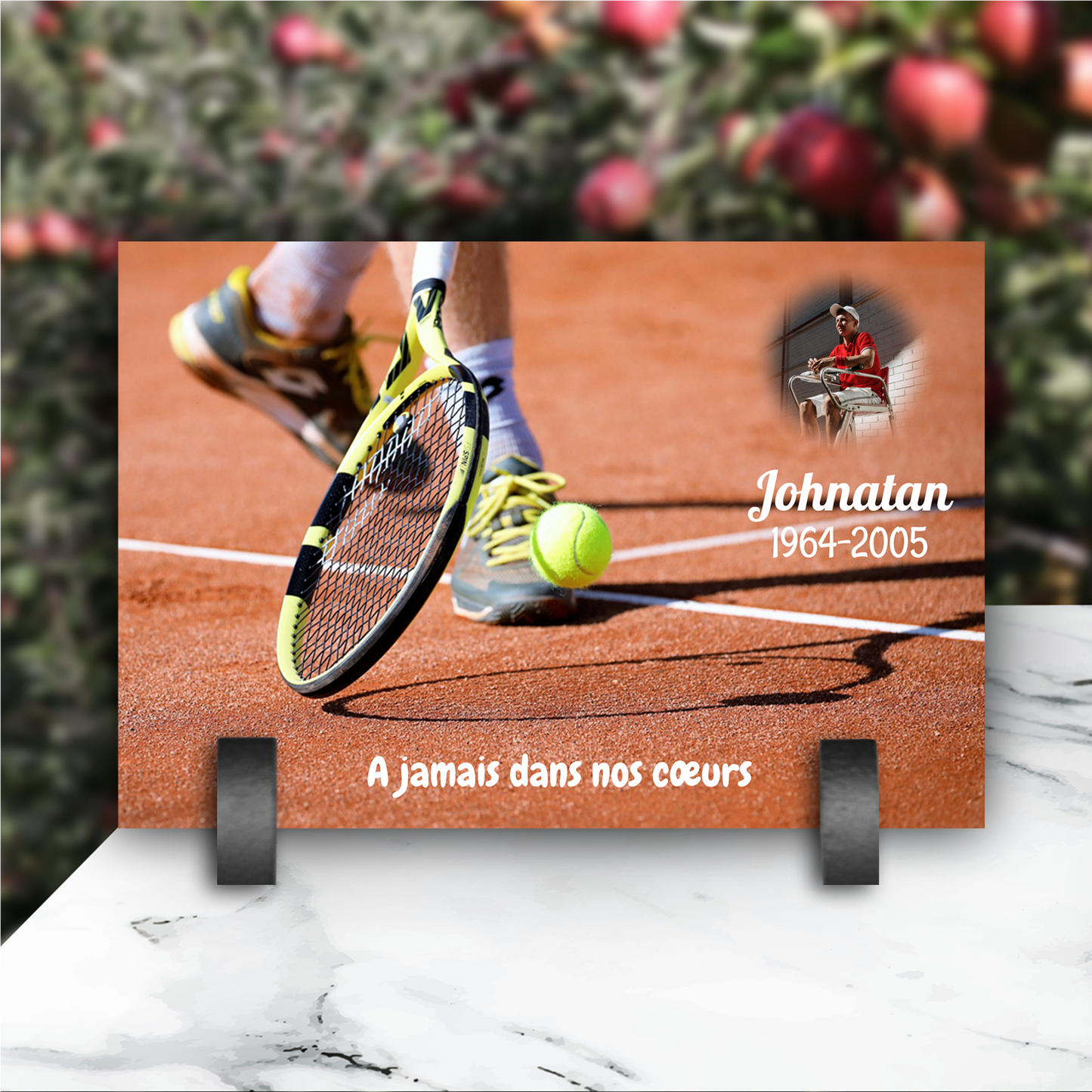 Plaque Funéraire Tennis