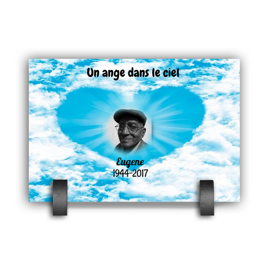 Plaque Funéraire Nuage en Cœur