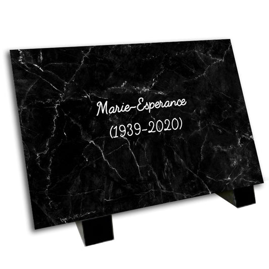 plaque Funéraire avec effet marbre | lesplaquesdespetitsanges.com