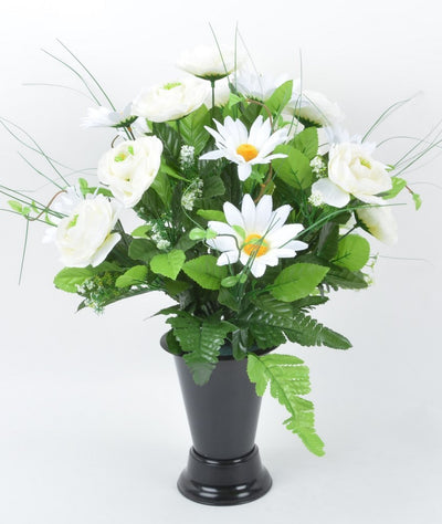Bouquet de renoncule blanche et marguerite