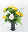 Bouquet de renoncule jaune et marguerite