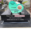 Plaque funéraire coeur à personnaliser modèle "abstrait" | lesplaquesdespetitsanges.com