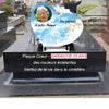 Plaque funéraire coeur à personnaliser modèle "ange" | lesplaquesdespetitsanges.com