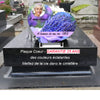 Plaque funéraire coeur à personnaliser modèle "lavande" | lesplaquesdespetitsanges.com