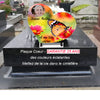 Plaque funéraire coeur à personnaliser modèle "papillon" | lesplaquesdespetitsanges.com