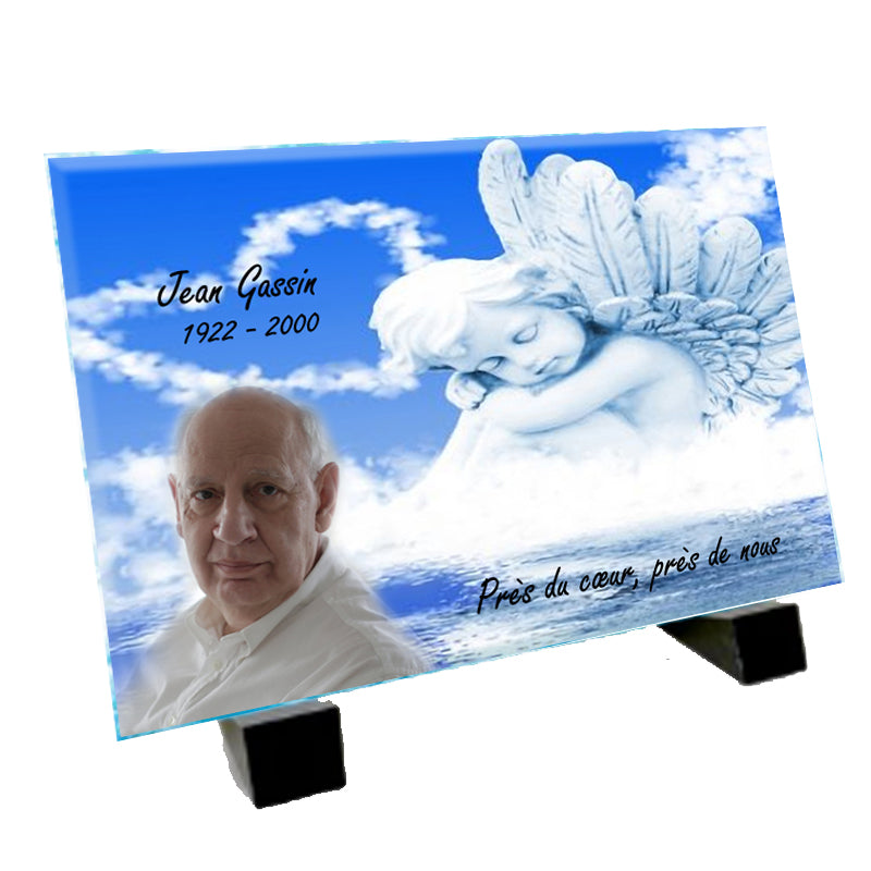 Plaque funéraire ange avec photo - Offre spéciale -80% - Boutique Petits  Anges