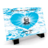 Plaque funéraire nuage en cœur avec photo - Offre spéciale -80%