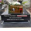 Plaque funéraire modèle chasseur avec cartouche | lesplaquesdezspetitsanges.com
